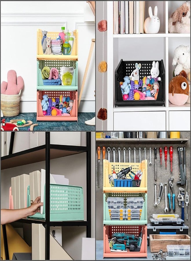 TEKCOOL منظم خزانة ملابس للتخزين من TEKCOOL | منظم ملابس | منظم خزانة | صندوق قابل للطي لتكديس القمصان | صندوق ملابس للخزانة | سلة تخزين للخزانة | عبوة من قطعة واحدة - Image 4